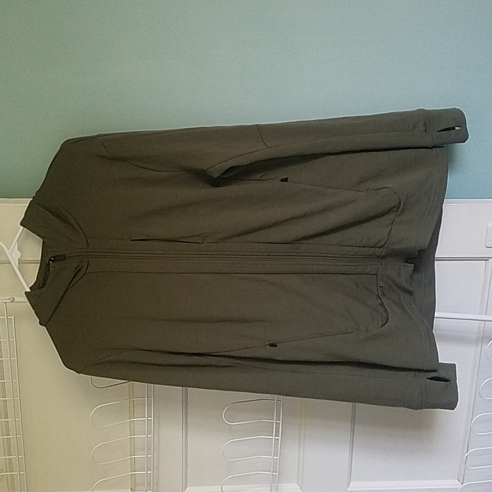 Icebreaker Quantum III Long Sleeve Zip Hoodie 260 Green Medium Merino Wool Olive